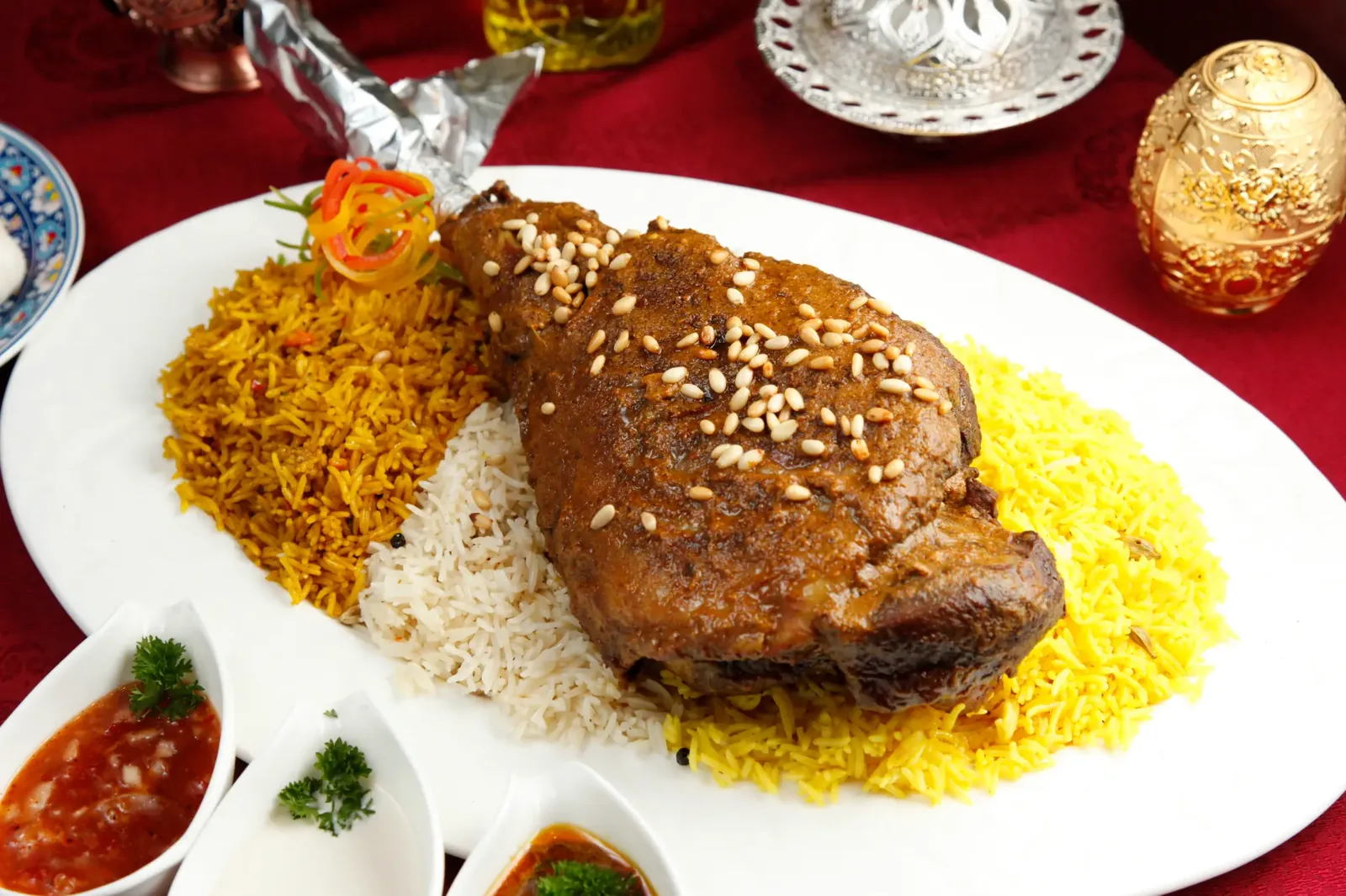 Signature Arabic rice dish at MAKAN